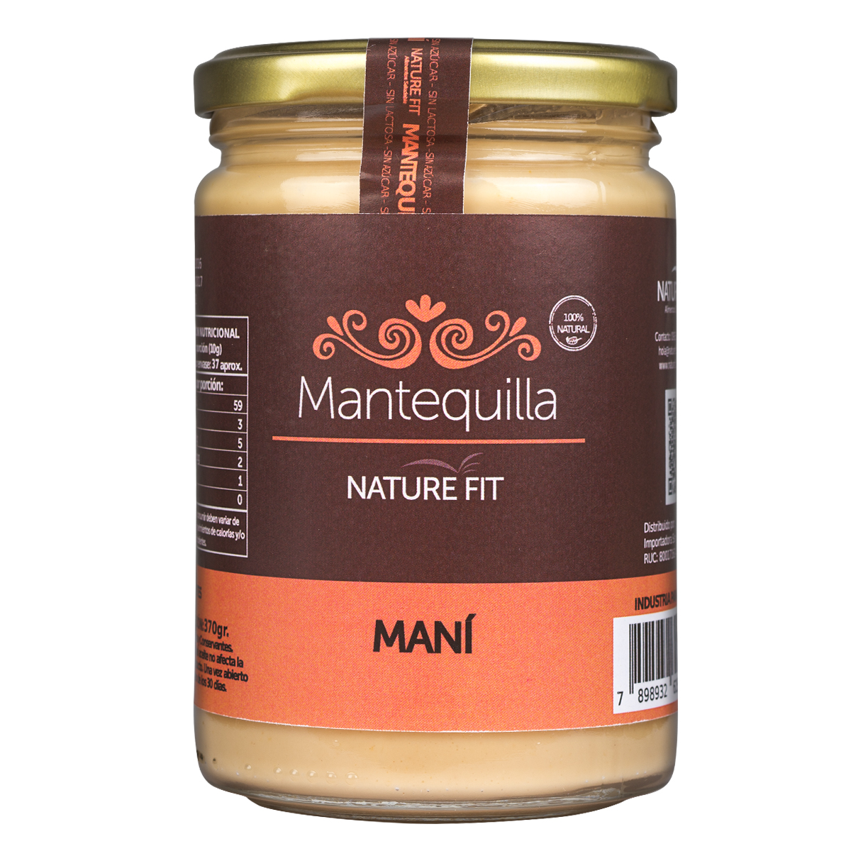 MANTEQUILLA DE MANI 100% ( 400gr.)