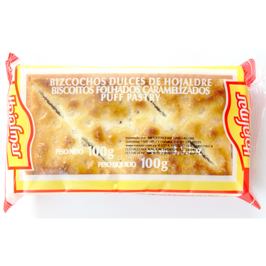 GALLET.HOJALDRE TRIANGULO 100 G.x30 UN.HOJALMAR
