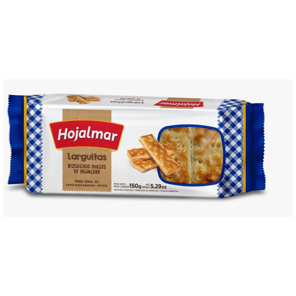 GALLET.HOJALDRE LARGUITAS 150 G.x 30UN.HOJALMAR