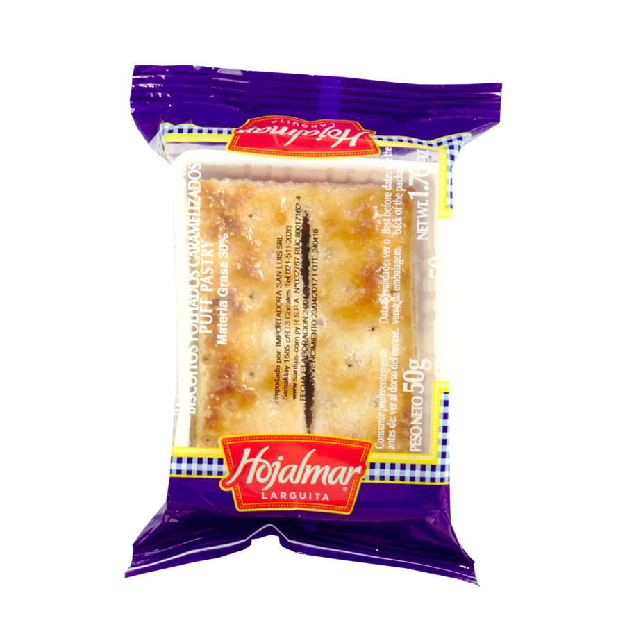 GALLET.HOJALDRE LARGUITAS 50 G x 16UN HOJALMAR