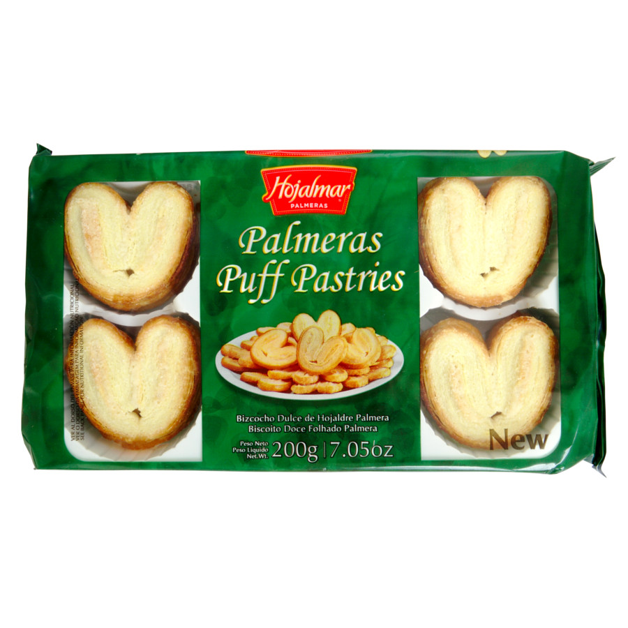 GALLET.HOJALDRE PALMERA 200 G. x 12 UN.HOJALMAR