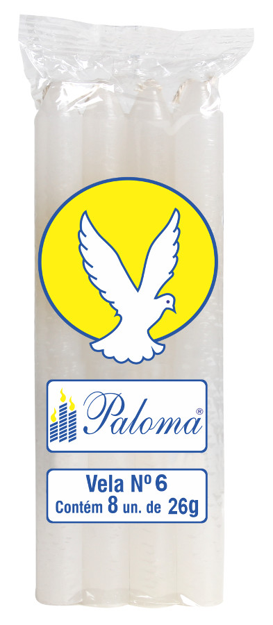 VELA No.6 BLANCA PALOMA 24x8