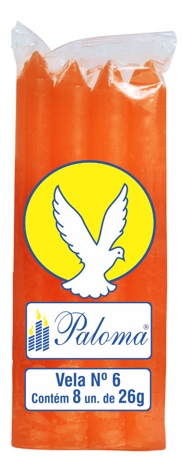 VELA No.6 NARANJA PALOMA - 24x8